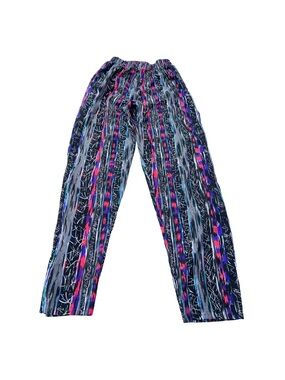 Vintage Lightning Bolt 80s Skater Workout Pants Mens Large Neon Abstract Cotton